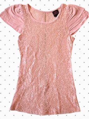 Bebe Vintage Pink Babydoll Princess Top